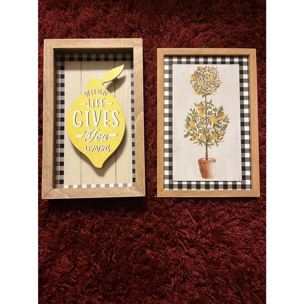 Framed Lemon Signs
